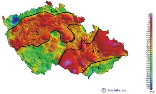 Gravimetricka mapa ČR